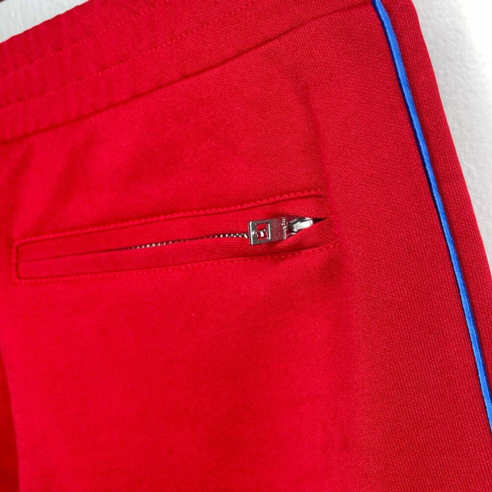 Rag & Bone True Red Naval Side Stripe Snap Front Tapered Track Pants Small P - Picture 9 of 15